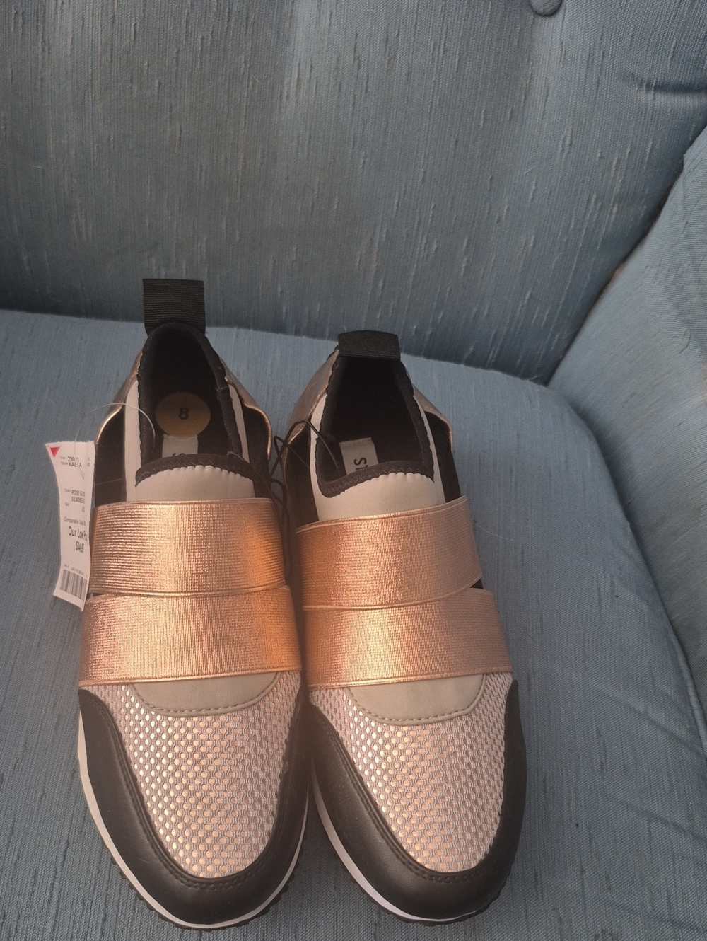 Steve Madden Rose Gold Slip-On Athletic Sneakers